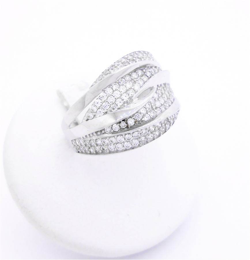 Anello a fascia con zirconi deals