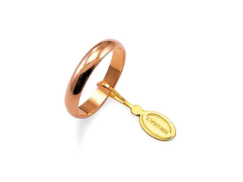 FEDE ORO ROSSO 18 KT. UNOAERRE CLASSICA GRAMMI 5 Gioielleria Roma